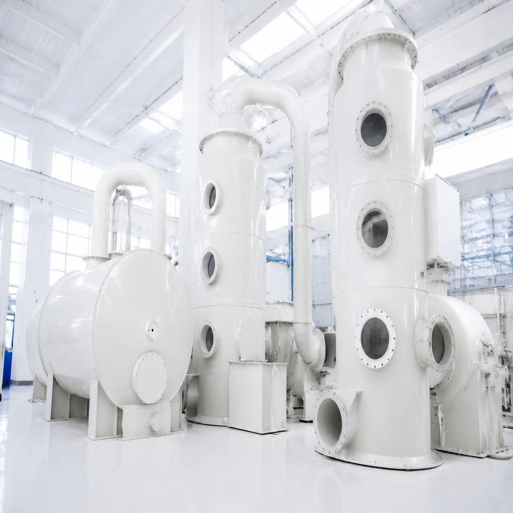 large white PVC tower