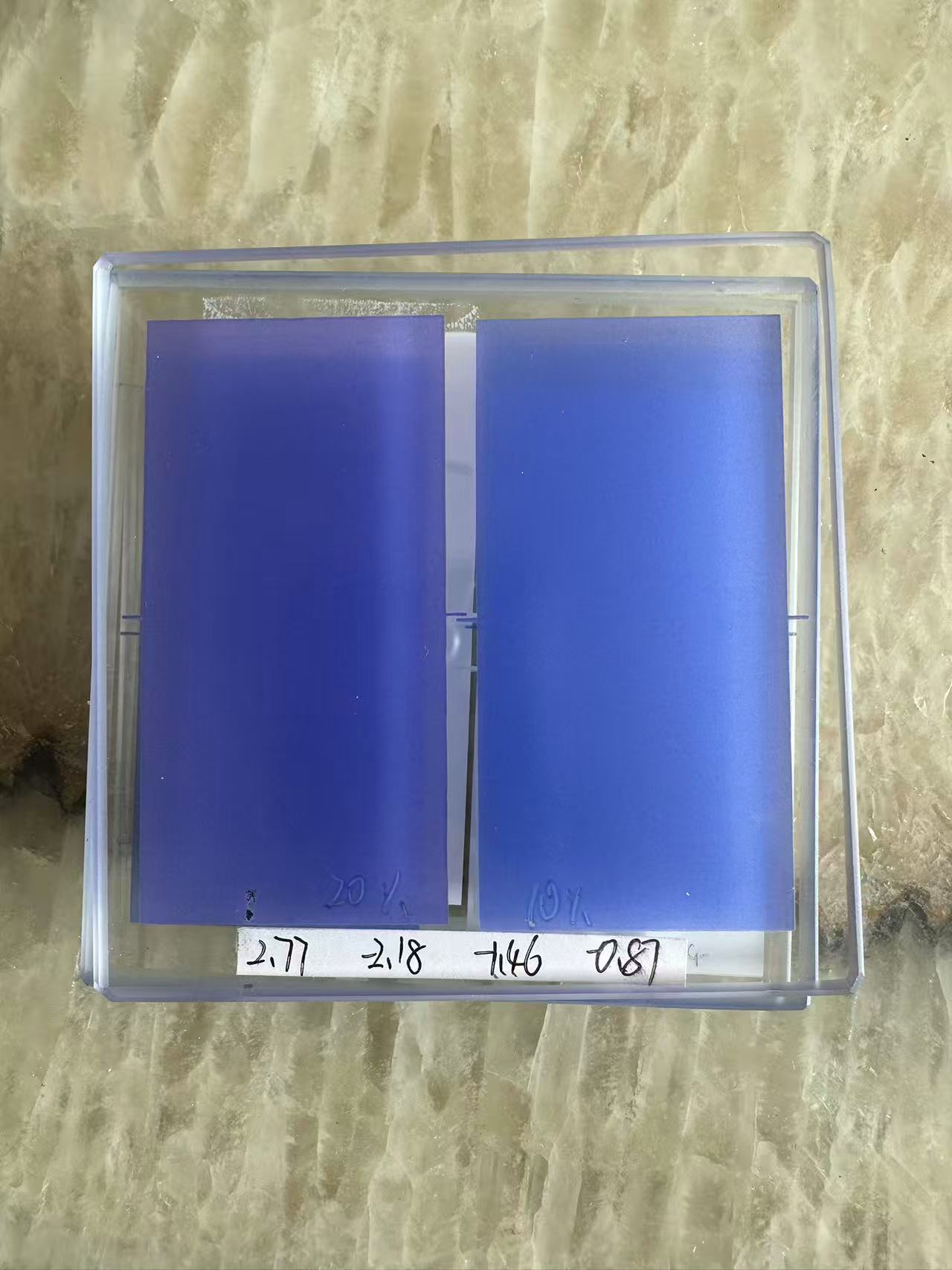 Blue glass pigment sample